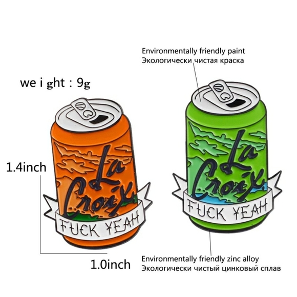 La Croix "Fuck Yeah" Can Fashion Pin ✴ - Picture 15 of 15